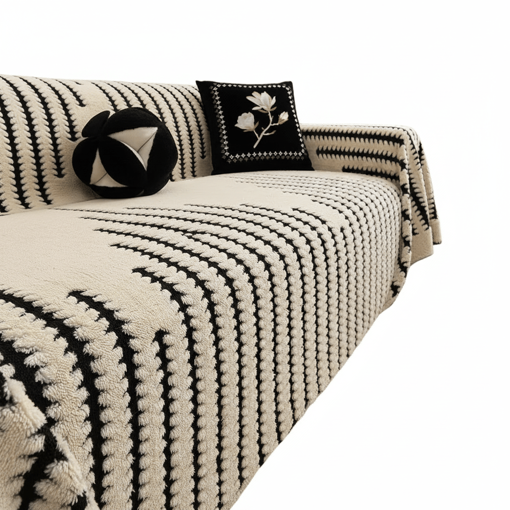 Milli Arts – Luxurious Velvet Tufted Sofa Cover for Elegant Living Spaces, Exuding Comfort and Style - Milli Arts