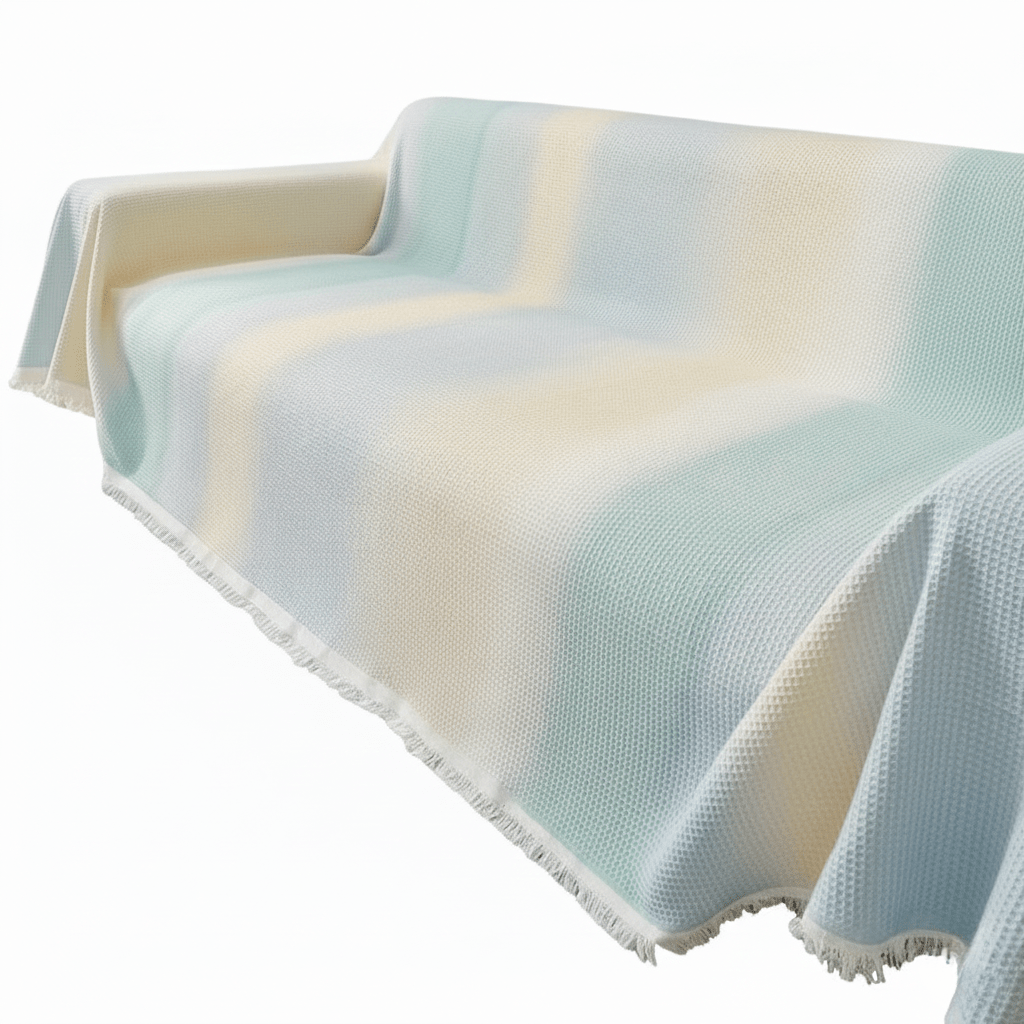 Milli Arts – Vibrant Fabric Sofa Cover in Cool Rainbow Hues for Cozy Living Spaces - Milli Arts